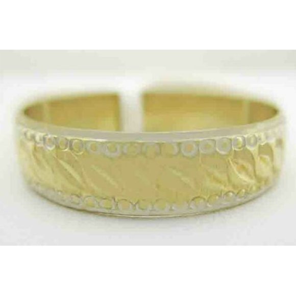 Solid Wedding Band Ring 14K Yellow Gold